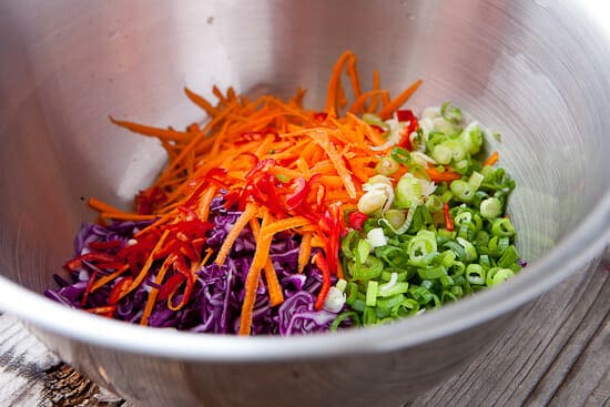 Crunchy slaw.