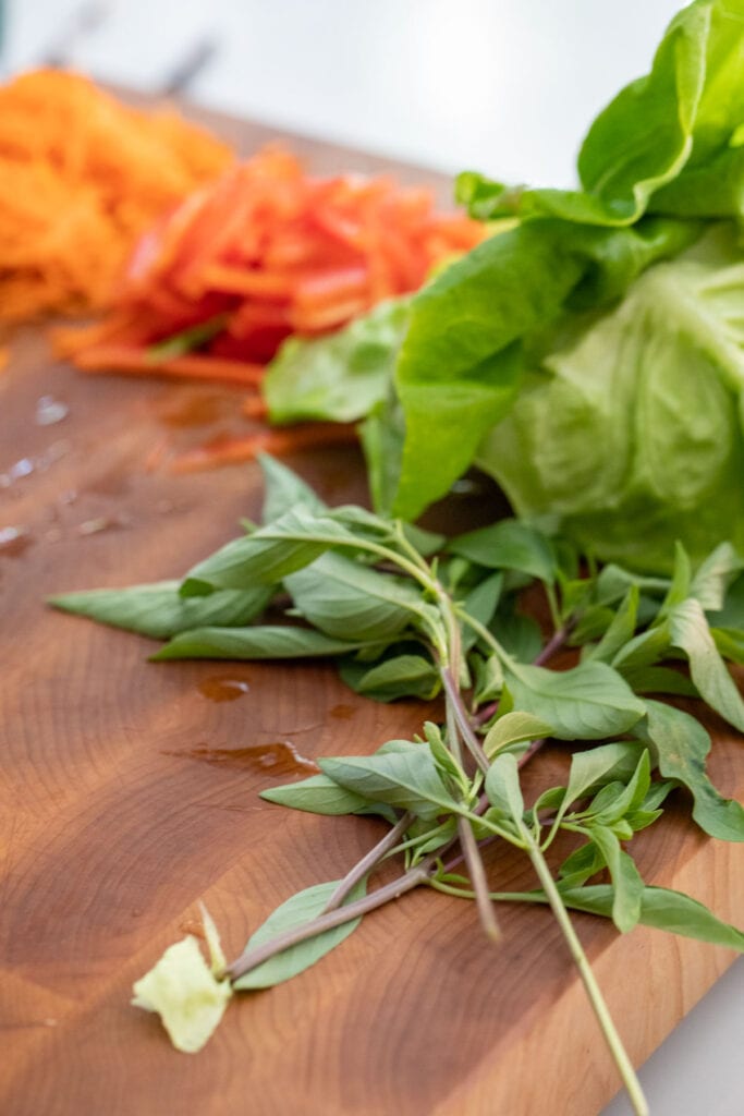 Vegetable spread for spring rolls