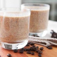 Coconut Coffee Smoothie: A great way to start with a chilling and healthy coconut and banana smoothie. I like to add just enough coffee to get ya moving!
