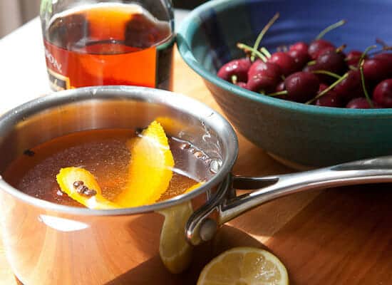 Homemake cocktail cherries.