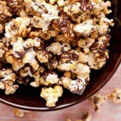 Mexican Chocolate Popcorn: This is probably the most addictive popcorn I've made. Slightly sweet but with a spicy kick! This recipe makes a big bowl of it, but you won't want to share!