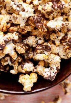 Mexican Chocolate Popcorn: This is probably the most addictive popcorn I've made. Slightly sweet but with a spicy kick! This recipe makes a big bowl of it, but you won't want to share!