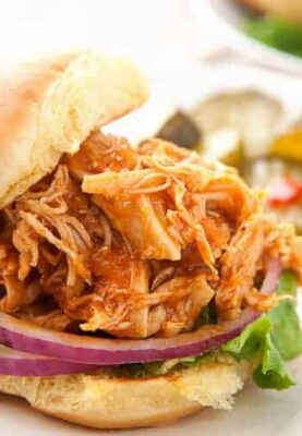 BBQ Chicken Sloppy Joes! These are perfect for a quick weeknight meal. They are fast to make from scratch or you can toss everything in a slow cooker and they are ready when you are! Great for a back-to-school, busy weeknight meal! | macheesmo.com