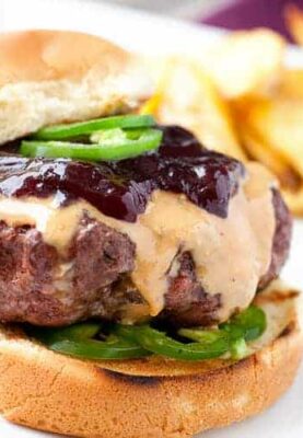 Spicy Peanut Butter & Jelly Burger