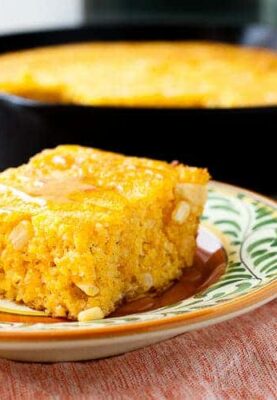 Roasted Sweet Corn Cornbread: There are a lot of ways to make cornbread, but this is my new favorite way. When corn is in-season and perfect, roasting it and blending it makes for a slightly chunky and sweet cornbread without added sugar. It's perfect with a drizzle of honey or would be a great side for any number of dishes! | macheesmo.com