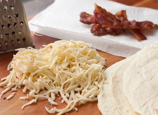 BLT Quesadilla ingredients.