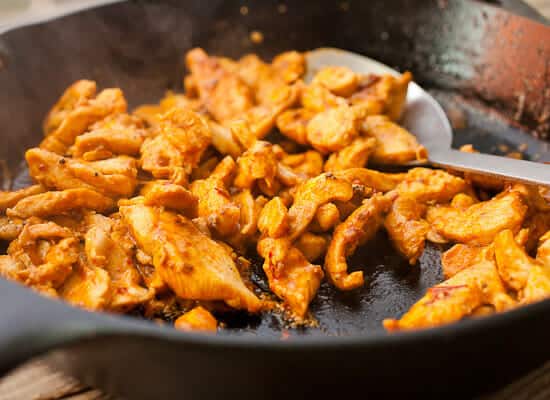 Chipotle Chicken Taco Bowls cooking