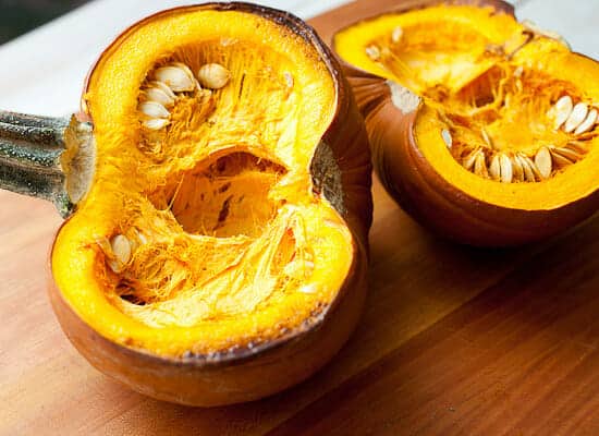 Pumpkin curry rice bowls roasted