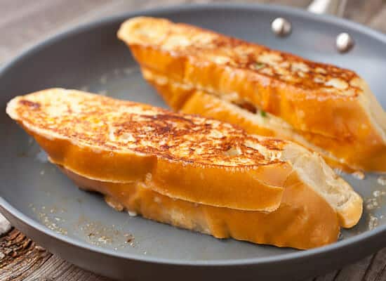 Savory Stuffed French Toast cooking