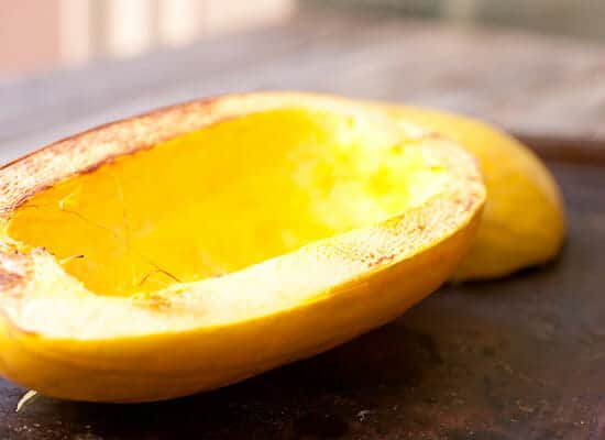 Thai Spaghetti Squash roasted.