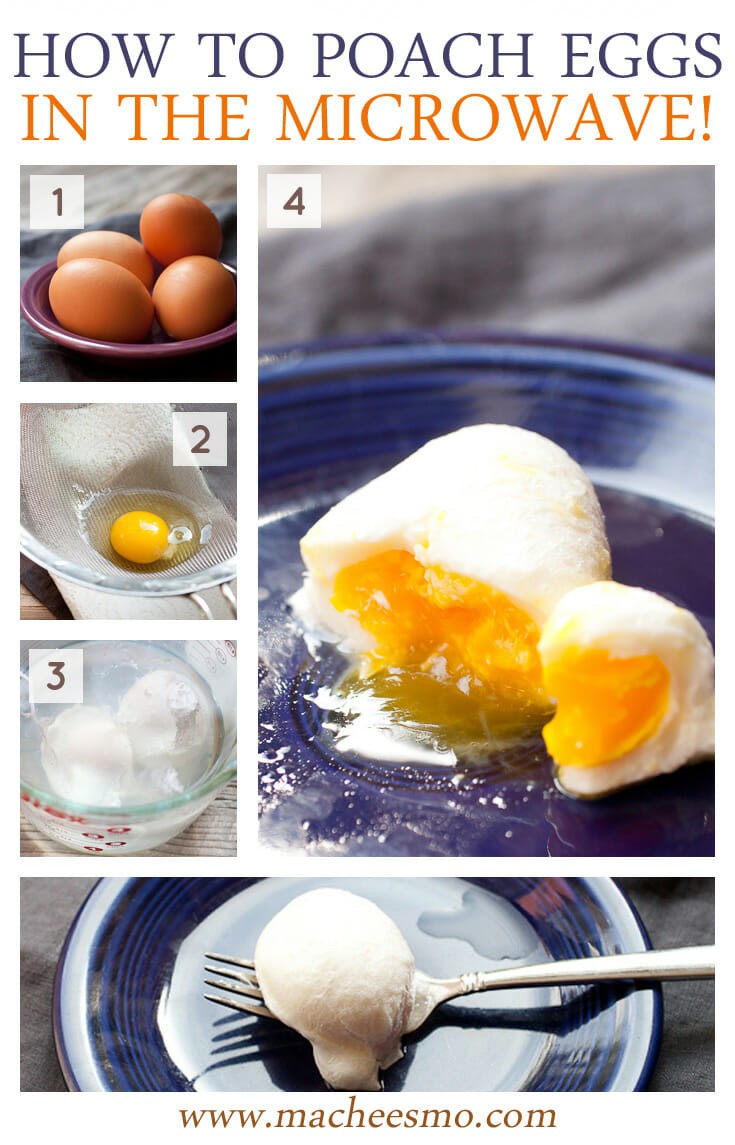 How to Poach an Egg in the Microwave! This poached egg method is great for beginners. All you need is a microwave-safe container and some eggs! The results are great if you follow these easy instructions! | macheesmo.com