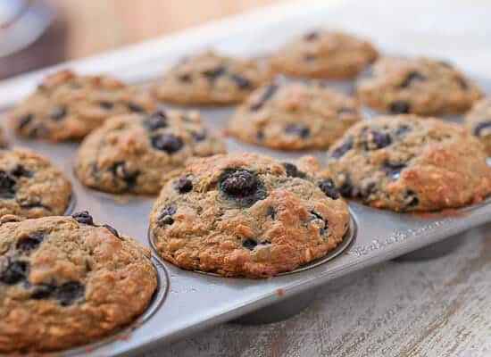 Baked muffins - Oatmeal Blueberry Muffins for Babies