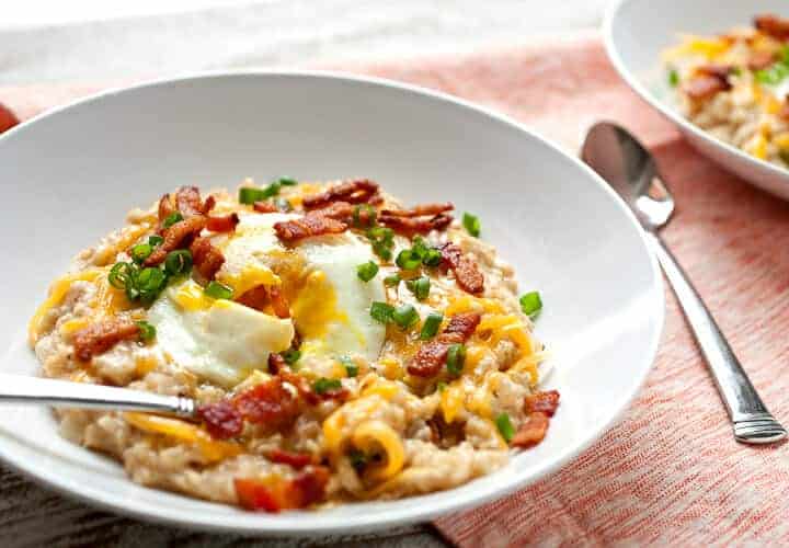 Cheesy Bacon Oatmeal