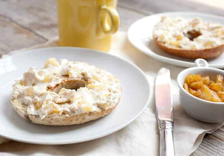 Caramelized Pineapple Cream Cheese: If I'm going to spend the time to make my own bagel spread, it needs to be original (can't find it in the stores) and very delicious (worth the work). This sweet and citrusy spread checks both of those boxes for sure! | macheesmo.com