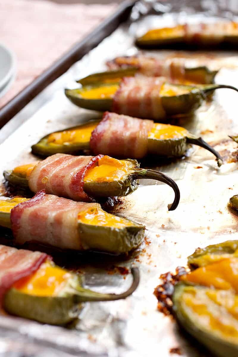 Three Ingredient Baked Jalapeño Poppers