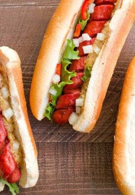 How to Make Spiral Hot Dogs: You are one quick tip away from completely changing your grilling game this year. This fast prep takes your average hot dog to a whole new level. They get crispy and perfect for lazy day grilling. Learn how to do it right! | macheesmo.com