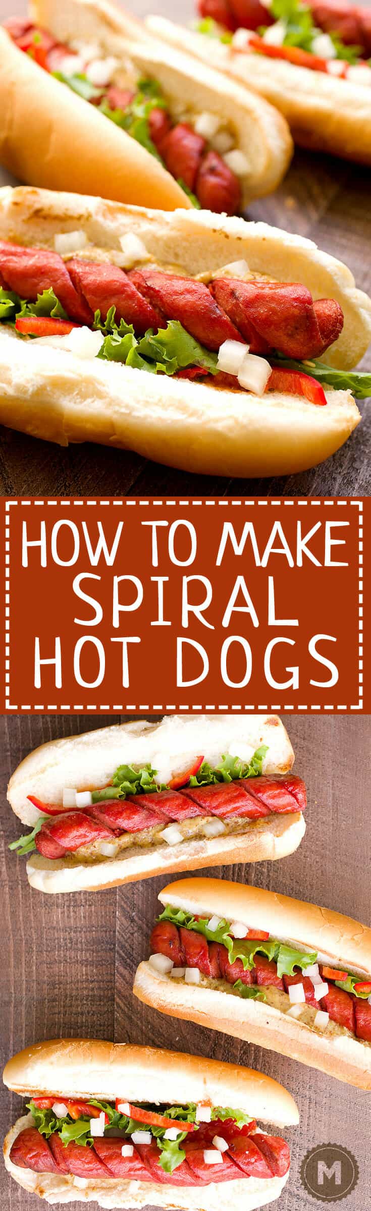 How to Make Spiral Hot Dogs: You are one quick tip away from completely changing your grilling game this year. This fast prep takes your average hot dog to a whole new level. They get crispy and perfect for lazy day grilling. Learn how to do it right! | macheesmo.com