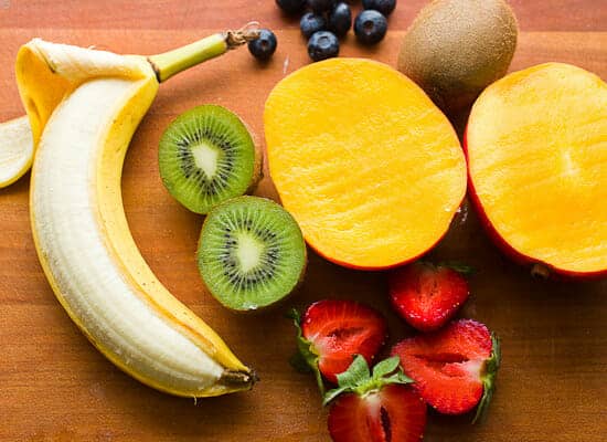 Rainbow Breakfast Wraps fruit
