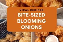 Bite Sized Blooming onions step-by-step.