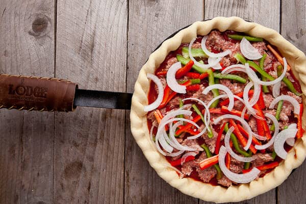 Cast Iron Deep Dish Pizza