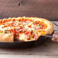 Cast Iron Skillet Pizza {Deep Dish} - The Seasoned Mom