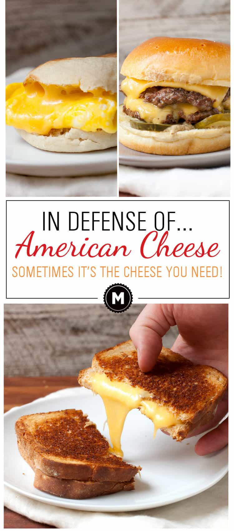 In Defense of American Cheese: It has a bad reputation, but sometimes American cheese is exactly the cheese you want. When it comes to a few key recipes, I'll choose it over fancy, expensive cheese any day of the week. I'ts gooey meltiness is unrivaled! WHO'S WITH ME?! | macheesmo.com