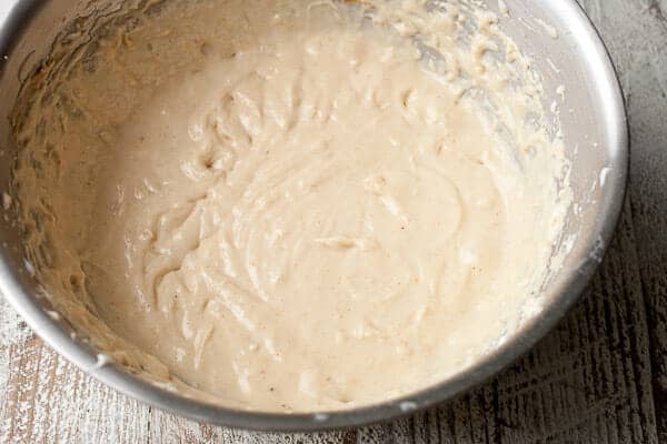 Whipped peanut butter yogurt dip.