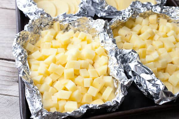 Potatoes Au Gratin Foil Packets