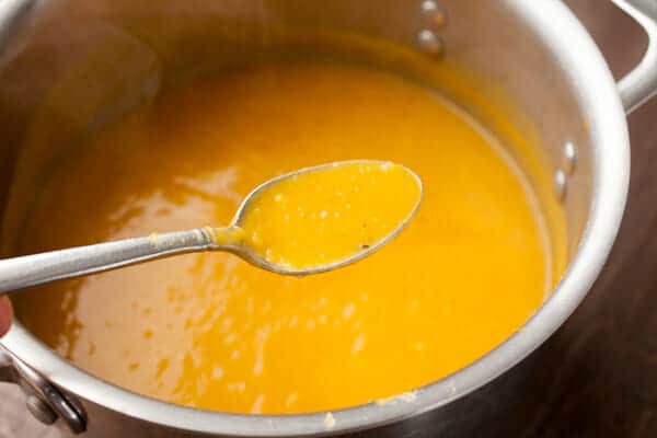 Butternut Squash Soup with Maple Bacon