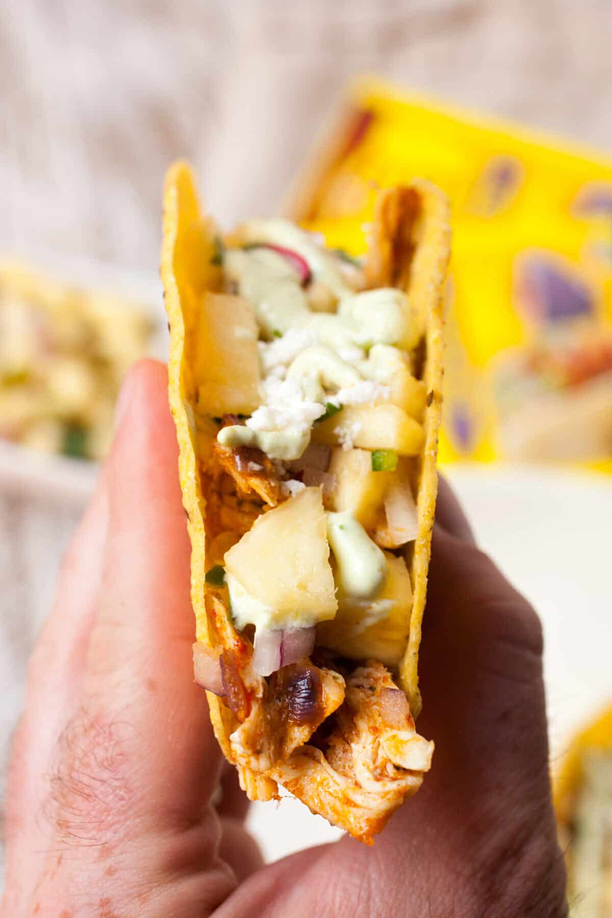 Spicy Pineapple Chicken Tacos