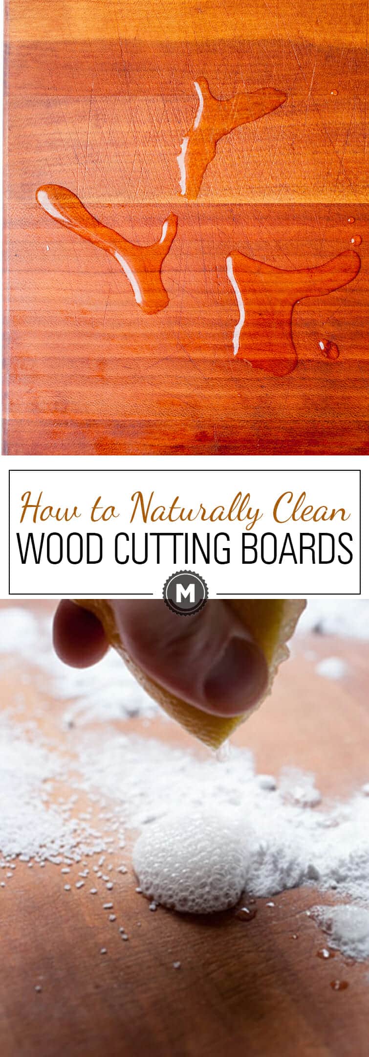 Naturally Clean Wood Cutting Boards: This is my go-to way to clean wood cutting boards to remove any funky smells and leave your cutting board sleak and new! | macheesmo.com