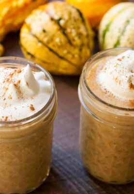 Pumpkin Tapioca Pudding: This creamy homemade tapioca is almost like pumpkin pie in a jar! It's so creamy and delicious and has just enough spice and sweetness. You'll love it. | macheesmo.com