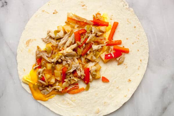 Rotisserie Chicken Breakfast Burritos