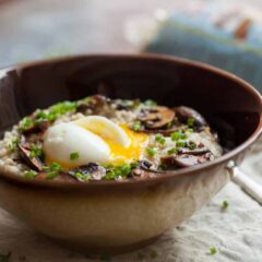 Savory Ginger Mushroom Oatmeal: Savory oatmeal is one of my favorite underrated breakfasts. People are skeptical about it, but once they try it, they will quickly fall in love. This version is packed with mushrooms, ginger, and a perfect soft-boiled egg! | macheesmo.com