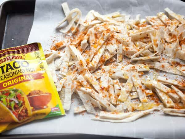 Making Crispy Tortilla Strips