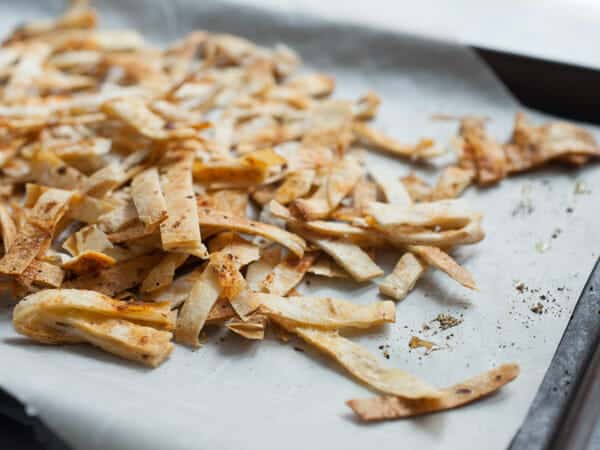 Crispy Tortilla Strips - Chicken Taco Salad