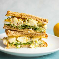 Lemon Caper Egg Salad: Egg salad can be so delicious if you make it right. This version is bright and crunchy with just enough dressing to keep it together. Serve it on white bread with some fresh arugula! | macheesmo.com