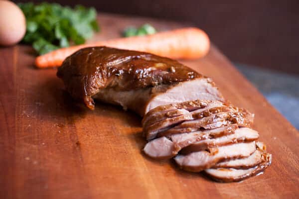 Sliced pork loin for pork ramen recipe