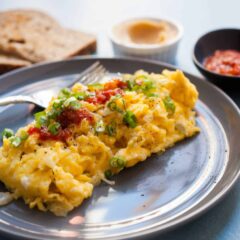 Spicy Miso Scrambled Eggs: These eggs are really special. Perfectly fluffy with nice savory notes folded in. Keep a tub of miso paste in your fridge and improve your breakfast game! | macheesmo.com