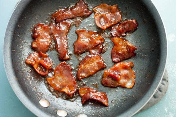 Peanut Butter Omelet with Candied Bacon 