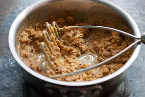 Refried Beans - Taco Wonton Cups