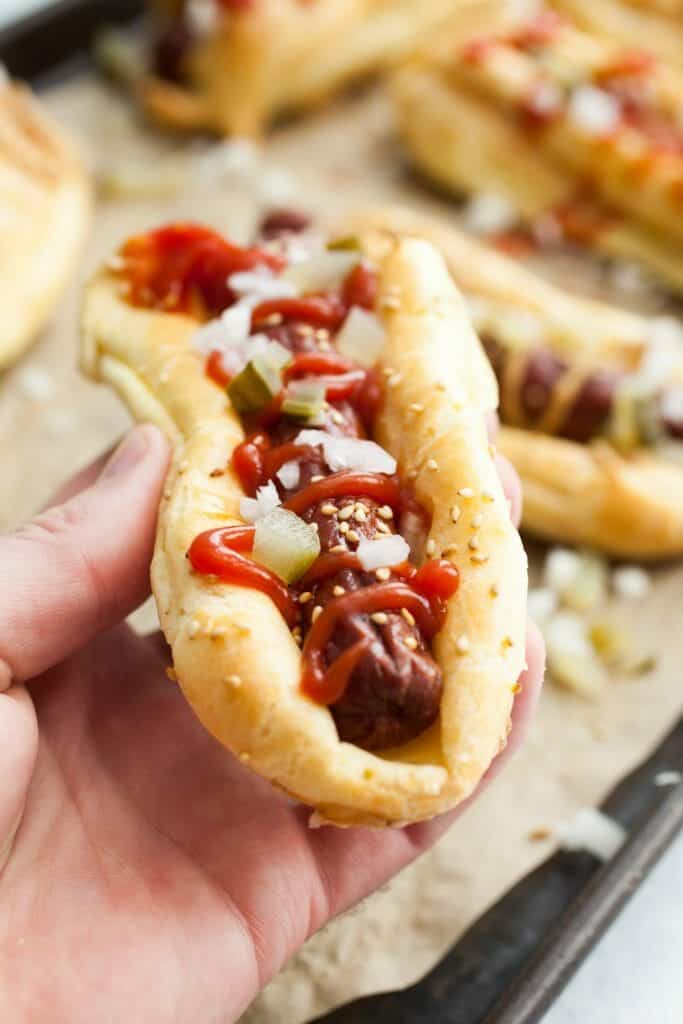 Eclair Hot Dogs: Normally Eclairs are thought of as a dessert, but the dough works fantastically in the savory world also. Believe it or not these aren't that hard to make and WOW are they good. A total winner! | macheesmo.com