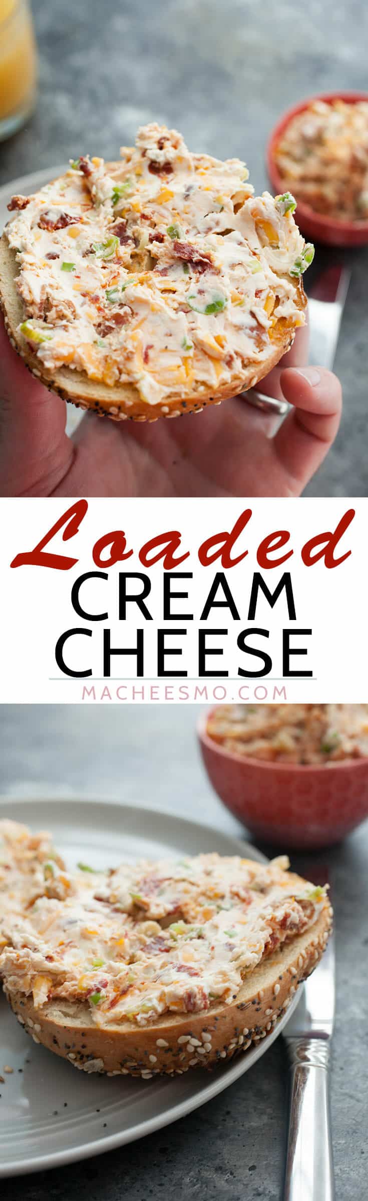 Loaded Cheddar Bacon Cream Cheese Recipe ~ Crunch Time Kitchen