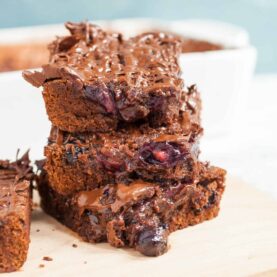 Fudgy Blueberry Brownies