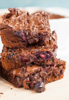 Fudgy Blueberry Brownies