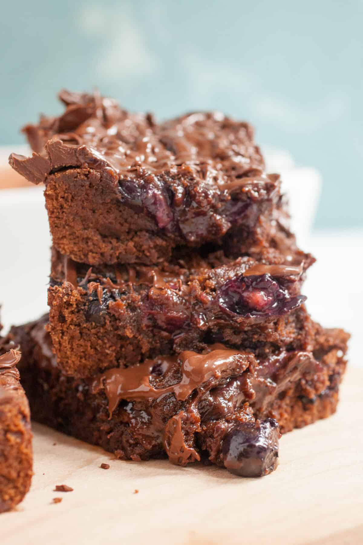 Fudgy Blueberry Brownies