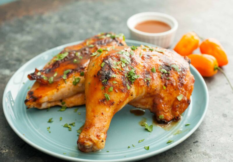 Habanero Apple BBQ Sauce: This homemade sauce has heat, but also has a ton of flavor. It's nicely balanced and delicious on almost anything that'll come off your grill this summer! | macheesmo.com