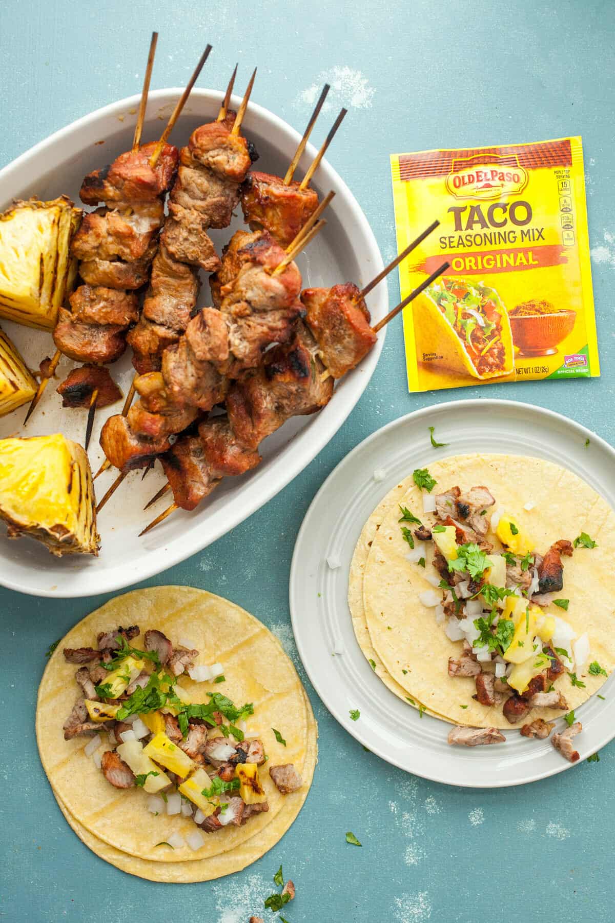 Tacos Al Pastor Kabobs: These marinated pork tacos have all classic flavors of Tacos Al Pastor without so much work. If you're a taco lover, this is a must try! | macheesmo.com