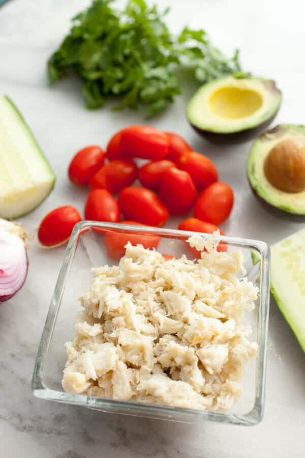 Ingredients for the crab salad