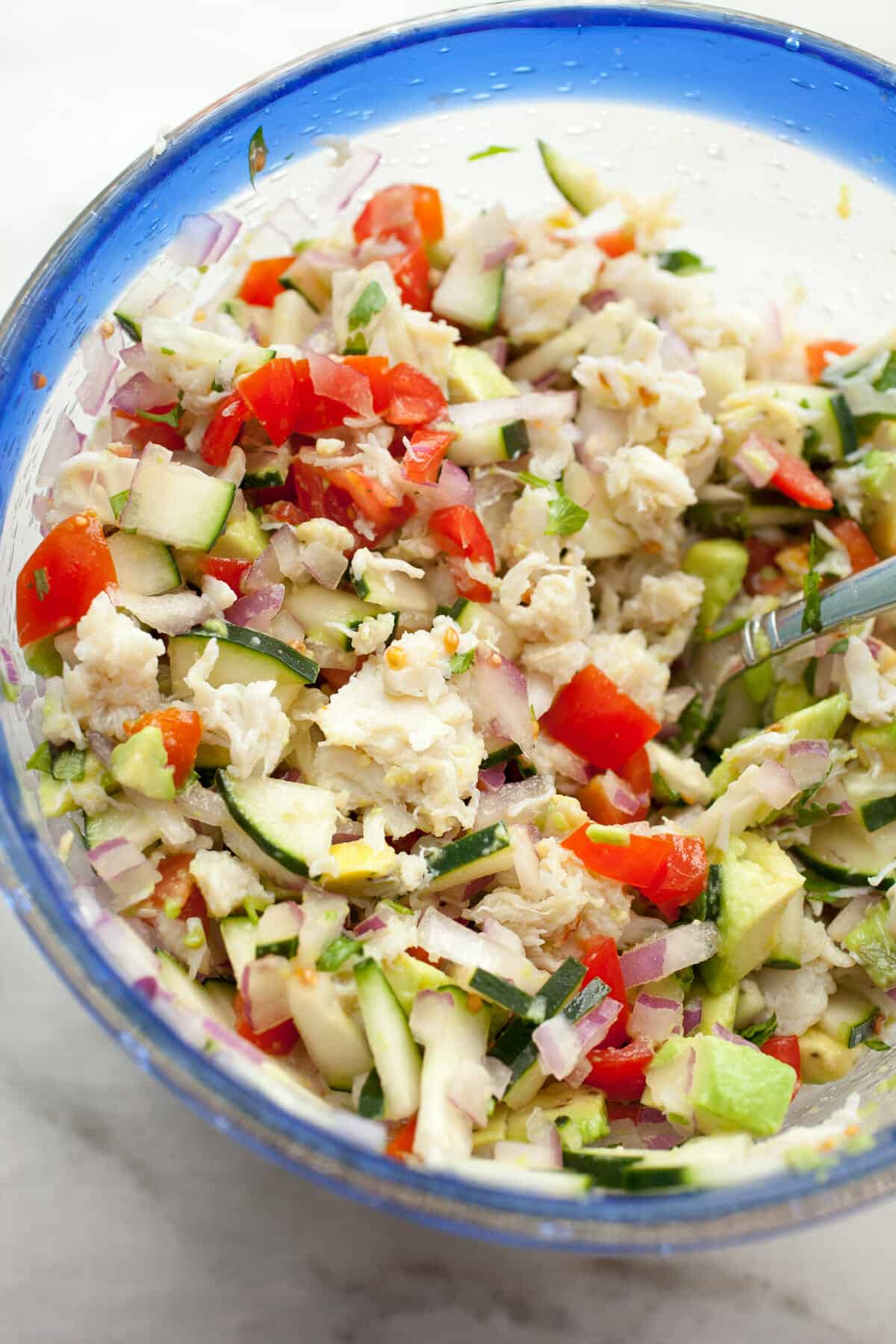 Bowl with Crab and Avocado Salad